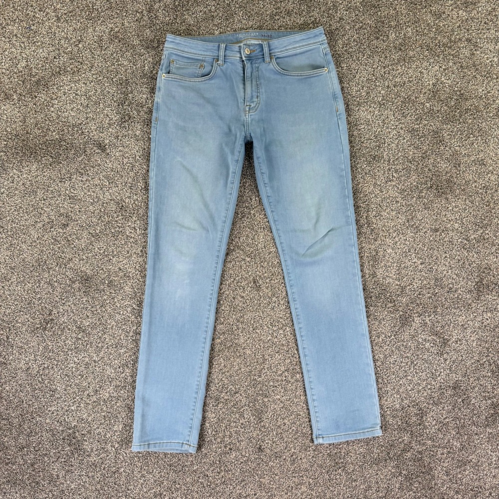 7 Diamonds Generation Denim Straight Fit Jeans Mens 31x32 Light Wash Blue Casual